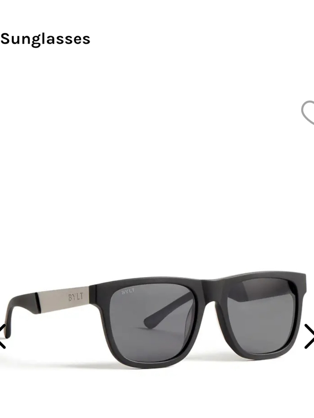 BYLT "Balboa" Black & Silver Sunglasses